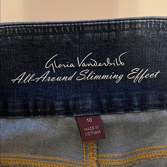 Gloria Vanderbilt Amanda Slimming pull up Jeans, waist band tummy control, sz 10 - Picture 2 of 13